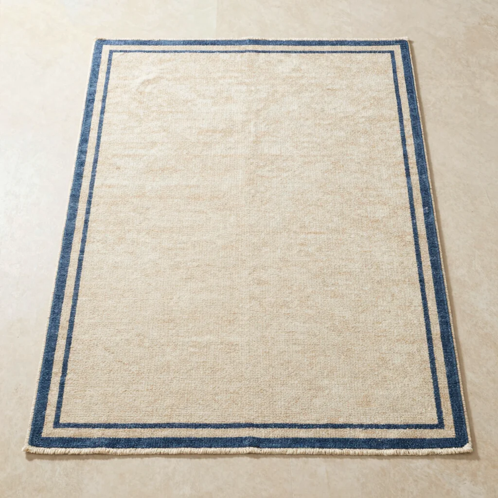 Indigo Border Rug